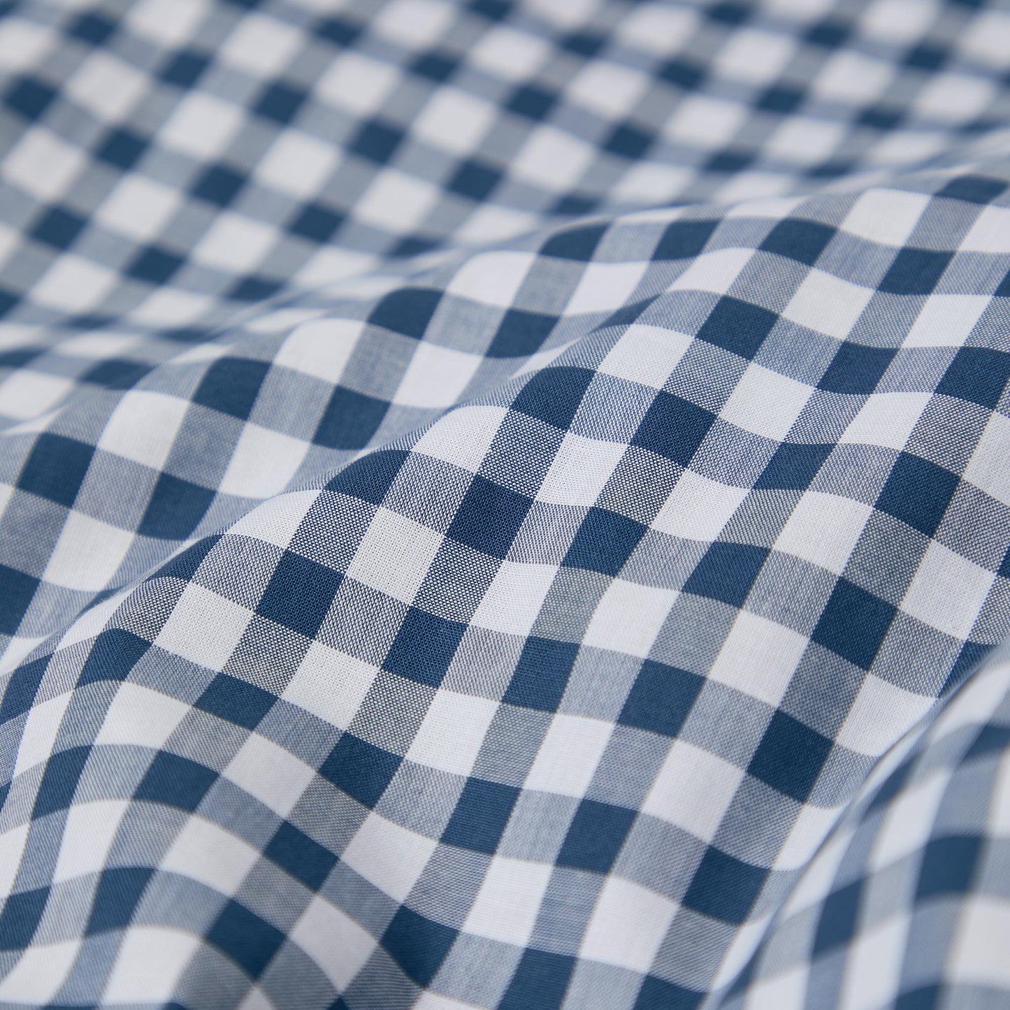 Indigo Small Gingham Cotton Duvet Cover