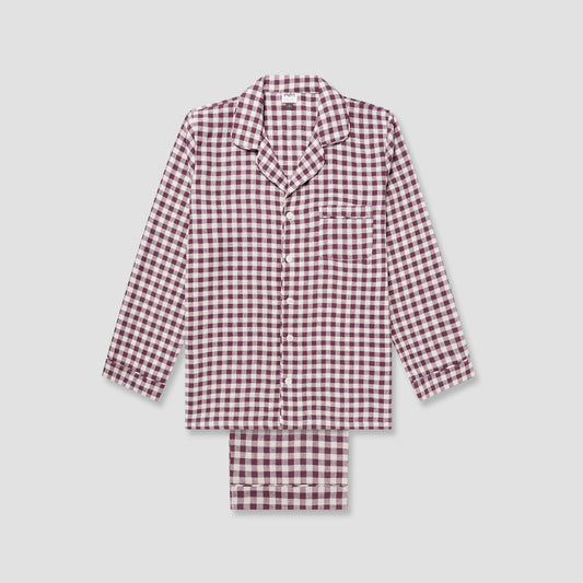 Berry Gingham Pyjama Trouser Set