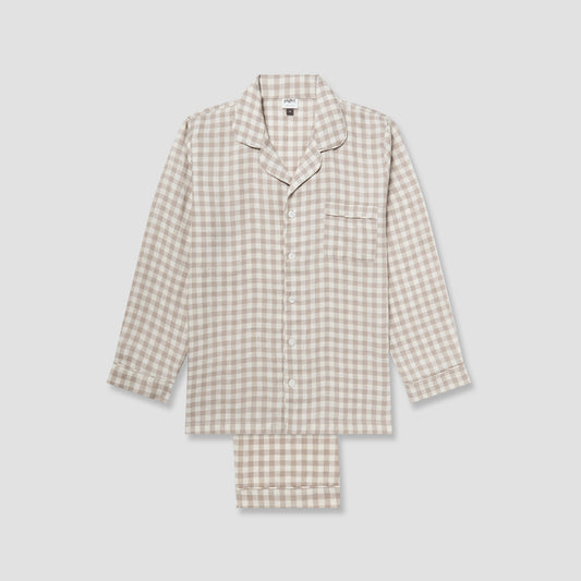 Mushroom Gingham Pyjama Trouser Set