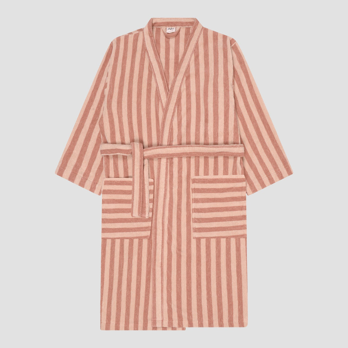 Sand Shell Pembroke Stripe Cotton Robe