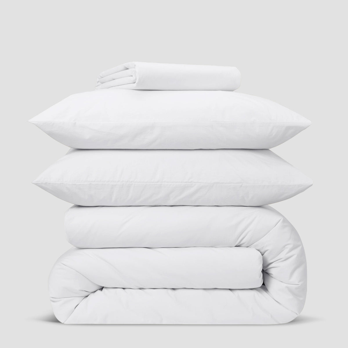 White Washed Cotton Percale Fitted Sheet